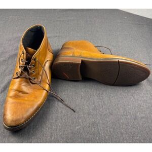 Rockport Mens Chukka Boots Leather Lace Up Ankle Casual Dress Shoes Brown Size 9